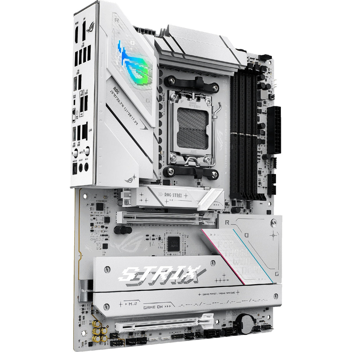 Asus ROG Strix B850-A Gaming Wi-Fi Sockel AM5 Motherboard (weiß, 2,5 GB-LAN, Wi-Fi 7, BT, Sound, ATX)