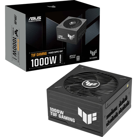 Asus tuf gaming platinum modulaire 1000 watt voeding (zwart, 1x 12v-2x6, 3x pcie)