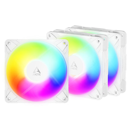 Arctic P12 Pro Reverse A-RGB Gehäuselüfter (weiß, 3 Stück, 120 x 120 x 27 mm, PWM)
