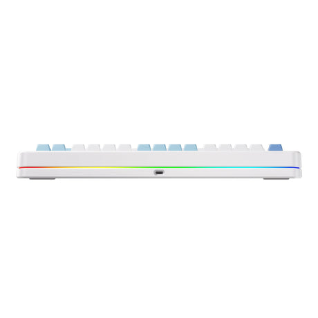 Mchose x75 v2 Blue Whale Sea benutzerdefinierte mechanische RGB-Tastatur (weiß, US-Layout (QWERTY), SWK Whale Sea, 75 %, RGB, Hot Swap, Double-Shot PBT, kabellos | Bluetooth | USB-C)