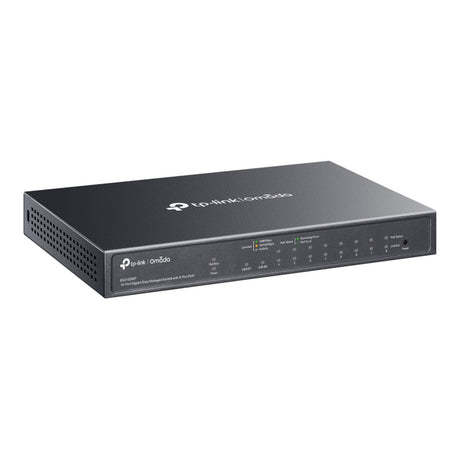 Tp-Link Omada ES210GMP 10-Port-Gigabit-Easy-Managed-Switch (schwarz, 8x PoE+, 1x Gigabit SFP)