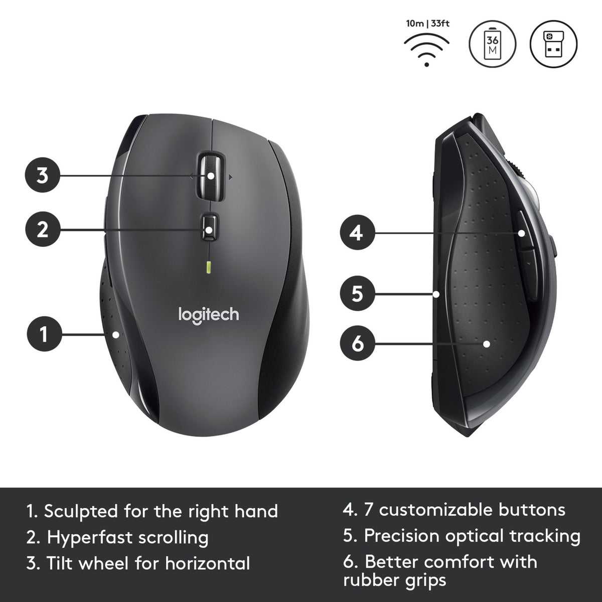 Logitech-Maus 910-006034 schwarz