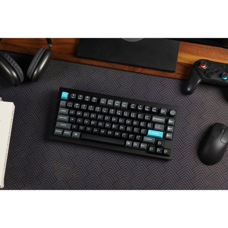 Keychron Q1 Ultra-M4 8K kabellose, benutzerdefinierte mechanische Tastatur (schwarz, US-Layout (QWERTY), Seidenpom-Banane, 75 %, RGB, Hot-Swap, 8 K, 2,4 GHz | Bluetooth 5.2 | USB-C)