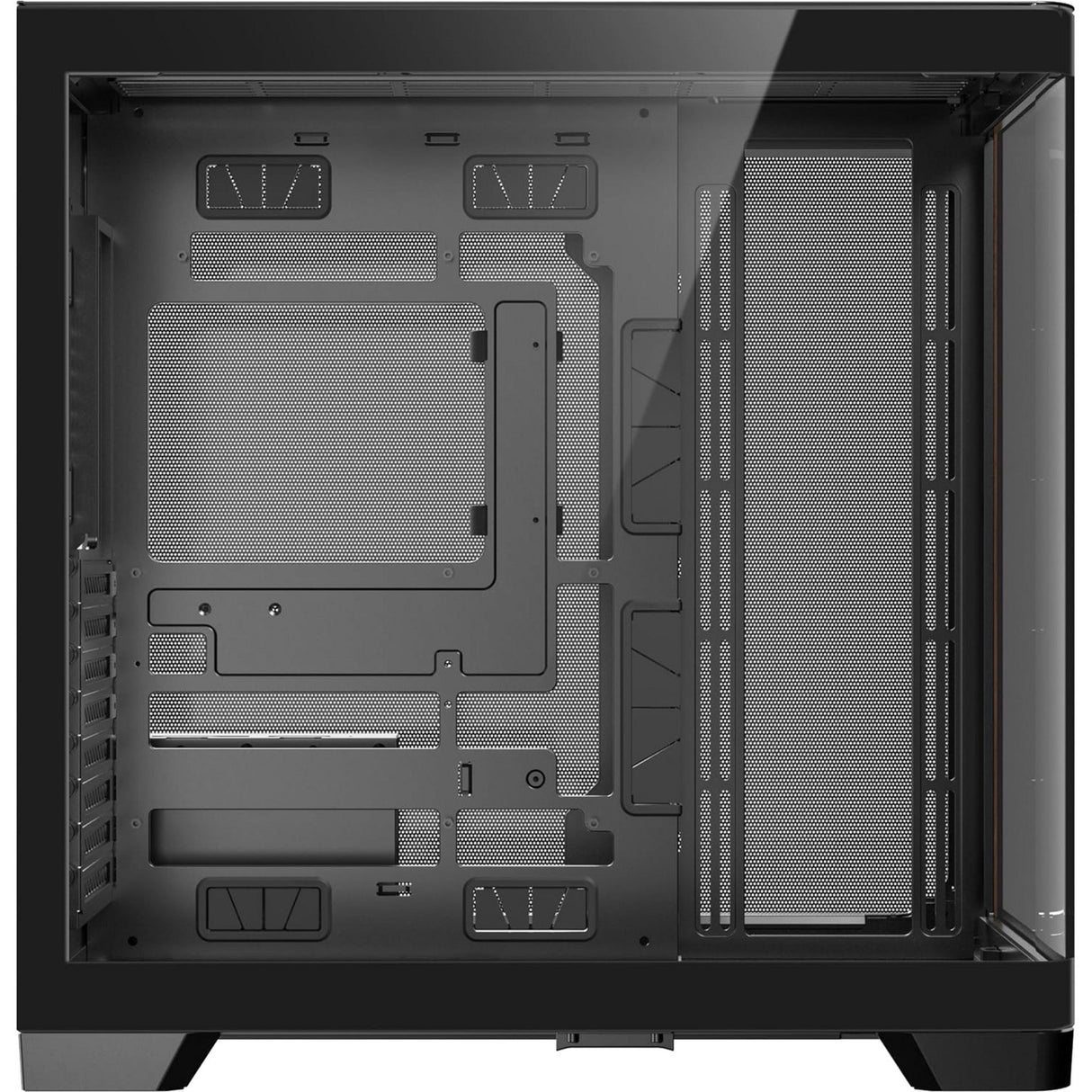 Antec C8 Curve Wood Midi-Tower-Gehäuse (schwarze Holzfarbe | 2x USB-A | 1x USB-C | gehärtetes Glas)