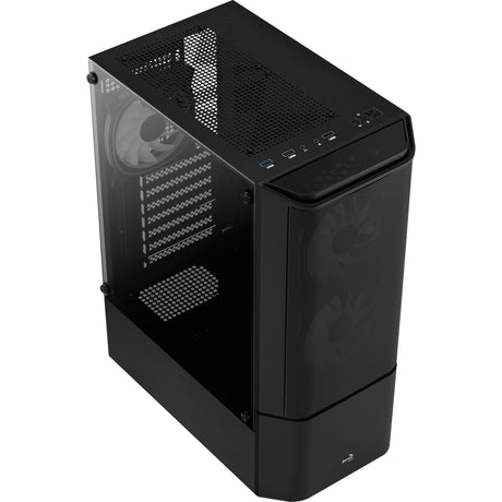 Aerocool Quantum Mesh v3 Midi-Tower-Gehäuse (schwarz grau | 3x USB-A | RGB | Fenster)