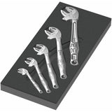 Wera selbsteinstellender Maulschlüssel 6004 Joker Set 1 Werkzeugset (schwarz grau, selbsteinstellender Maulschlüsselsatz, in Moosgummieinlage für Werkstattwagen)