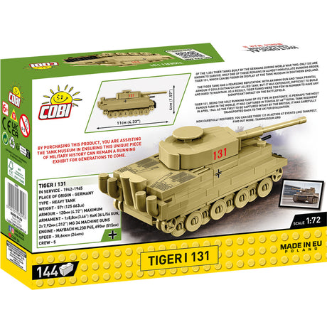 Cobi Tiger i 131 Konstruktionsspielzeug (Maßstab 1:72)
