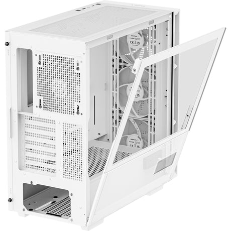 Deepcool ch560 digitales Midi-Tower-Gehäuse (weiß | 1x USB-A | 1x USB-C | RGB | gehärtetes Glas)
