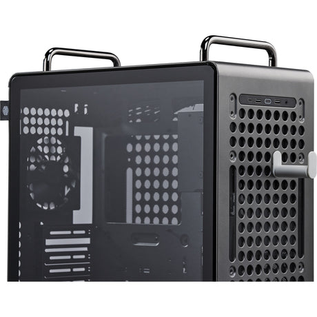 Cooler Master Qube 540 Stardust Iron Midi-Tower-Gehäuse (schwarz | 2x USB-A | 1x USB-C | gehärtetes Glas)