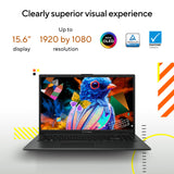 Asus vivobook go 15 e1504fa-bq5403w 15,6 Laptop (schwarz | Ryzen 5 40 | Radeon 610m | 8 GB | 512 GB SSD)