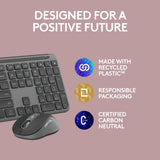 Logitech MK950 Signature Slim Wireless-Desktop-Set (Graphit, US-internationales Layout (QWERTY), 400–4000 dpi)