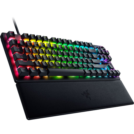 Razer Huntsman V3 Pro TKL RGB mechanische Gaming-Tastatur (schwarz, US-Layout (QWERTY), analog optisch Gen 2, 80 % (TKL), Double-Shot PBT)