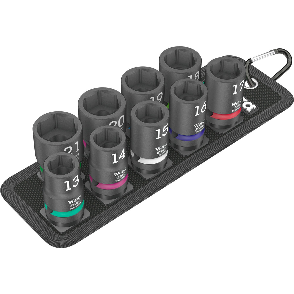Wera Belt C Impactor 1 Steckschlüsselsatz, 1 2 Steckschlüssel (schwarz, 9-teilig, für Schlagschrauber)