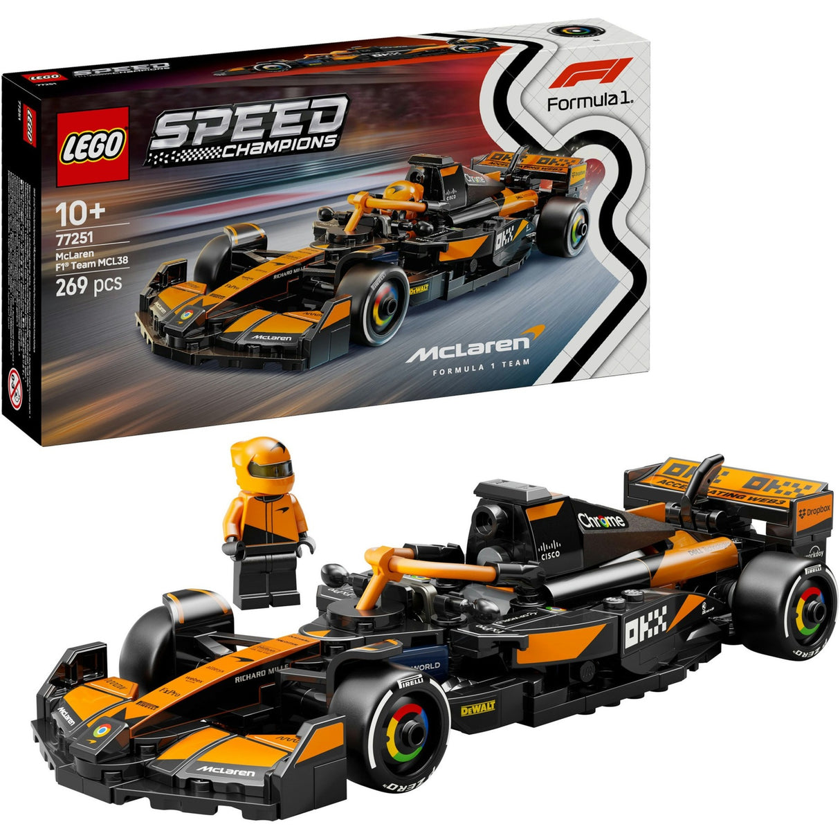 Lego Speed Champions 77251 McLaren F1 Team McL38 Rennwagen