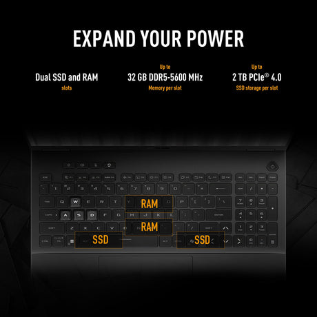 Asus tuf gaming a16 fa608um-rv253w 16 gaming laptop (grijs | ryzen 7 260 | rtx 5060 | 16 gb | 1 tb ssd)