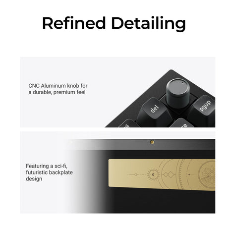 Keychron Q1 Ultra-M4 8K kabellose, benutzerdefinierte mechanische Tastatur (schwarz, US-Layout (QWERTY), Seidenpom-Banane, 75 %, RGB, Hot-Swap, 8 K, 2,4 GHz | Bluetooth 5.2 | USB-C)