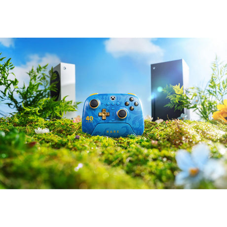 8bitdo ultimativer 3-Modus-Controller für Xbox – seltene Edition zum 40. Jubiläum (Blaugold, Xbox Series X|s, Xbox One, PC, Bluetooth USB-C 2,4 GHz)
