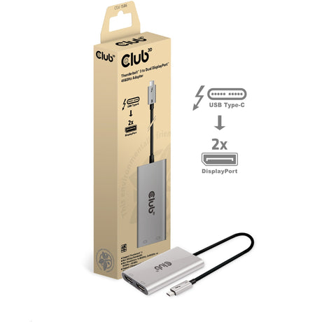 Club 3D Thunderbolt 3 auf Dual-DisplayPort-DisplayPort-Splitter