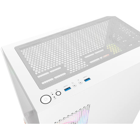 Thermaltake View 170 WS ArGB Mini-Tower-Gehäuse (weiße Holzfarbe | 2x USB-A | RGB | gehärtetes Glas)