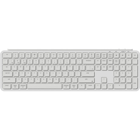 Keychron b6 pro ultraschlanke Tastatur (weiß, US-Layout (QWERTY), Scherenschalter, 100 %, ABS, 2,4 GHz | Bluetooth 5.2 | USB-C)