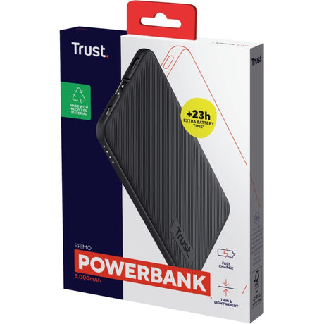 Trust Primo 5.000 mAh Öko-Powerbank (schwarz)