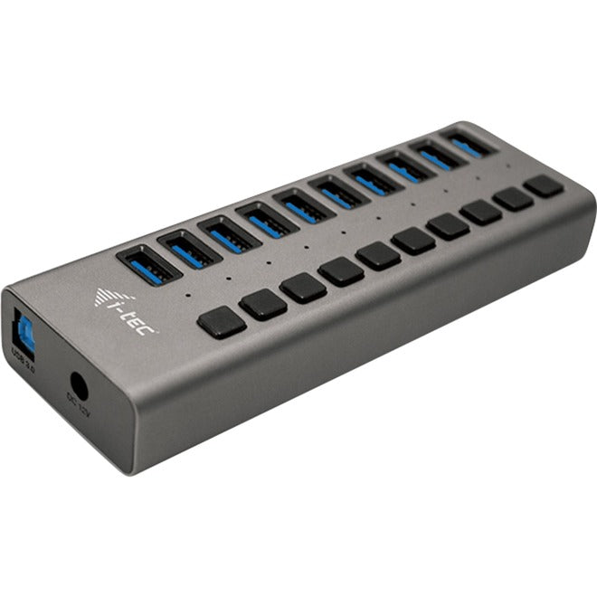 I-tec USB 3.0 Ladehub 10 Port + Netzteil USB-Hub (schwarz)