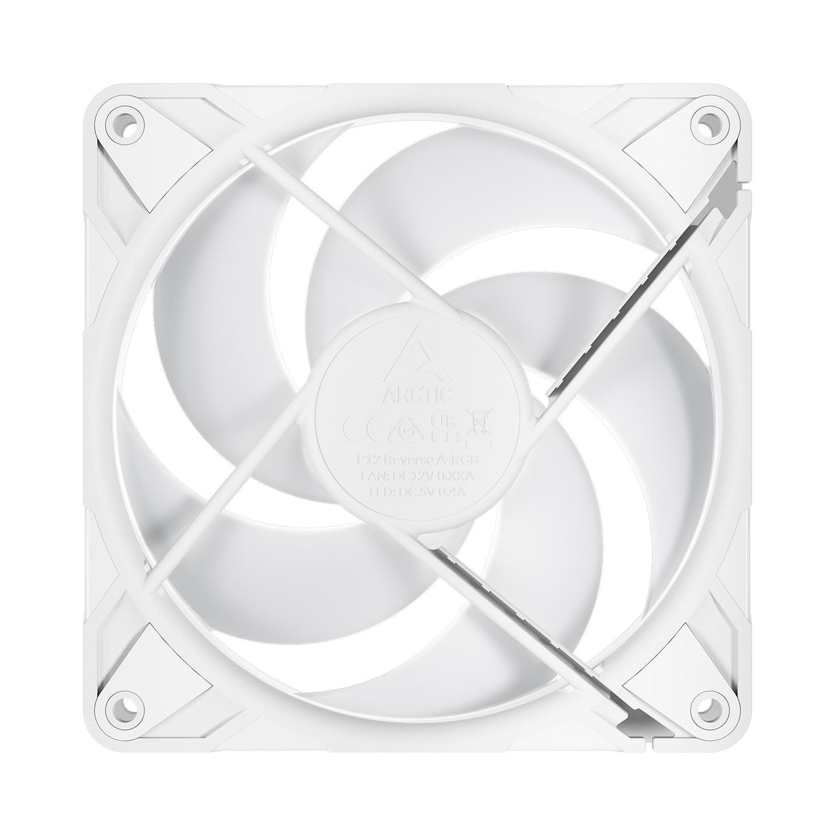 Arctic p12 pro reverse a-rgb case fans (wit, 3 stuks, 120 x 120 x 27 mm, pwm)
