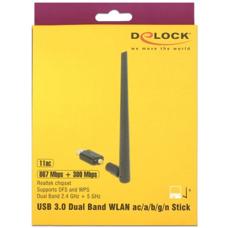 Delock USB 3.0 Dualband WLAN Stick Antenne (schwarz)