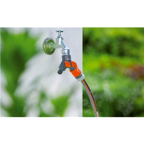 Gardena 2-Wege-Wasserverteiler 26,5 mm (g 3 4 ) Hahnstück (grauorange, 938-20)
