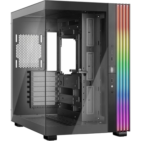 Ruhig sein! Light Base 600 dx Midi-Tower-Gehäuse (schwarz | 2x USB-A | 1x USB-C | RGB | Fenster)