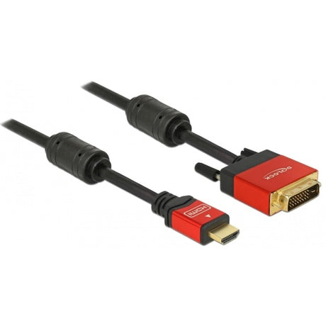 Delock High Speed HDMI A (Stecker) > DVI (Stecker) Adapter (schwarz, 2 Meter)