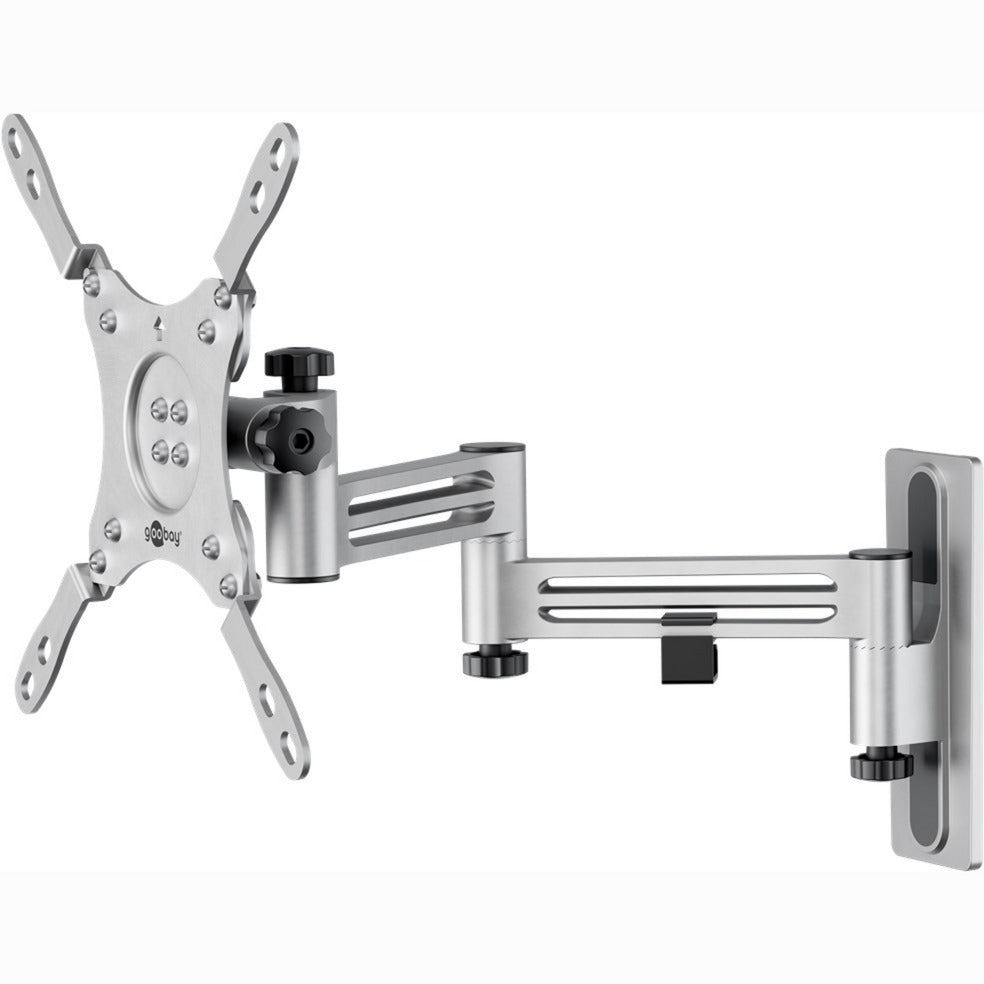 Goobay TV-Wandhalterung Caravan Fullmotion (m), 13 bis 43 Zoll Wandmontage (Silber)