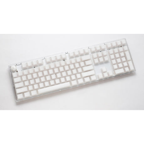 Ducky One 3 Aura White RGB mechanische Tastatur (weiß, US-Layout (QWERTY), Cherry MX Speed Silver, 100 %, ABS Double Shot, Hot Swap)