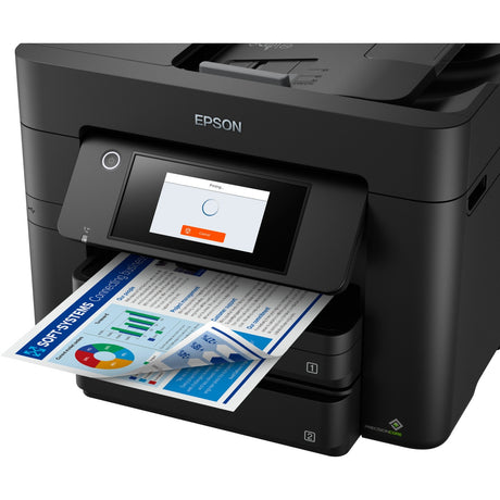 Epson Workforce Pro WF-4830DTWF All-in-One-Tintenstrahldrucker mit Faxfunktion (schwarz)