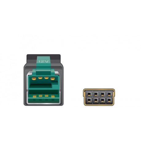 Delock Powered USB Kabel Stecker 12 V > 2 x 4 Pin Stecker für POS-Drucker und Terminals (schwarz, 2 Meter)