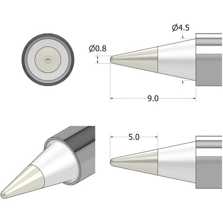 Ifixit fixhub soldeerpunt met conische punt soldeerbout (zilver)