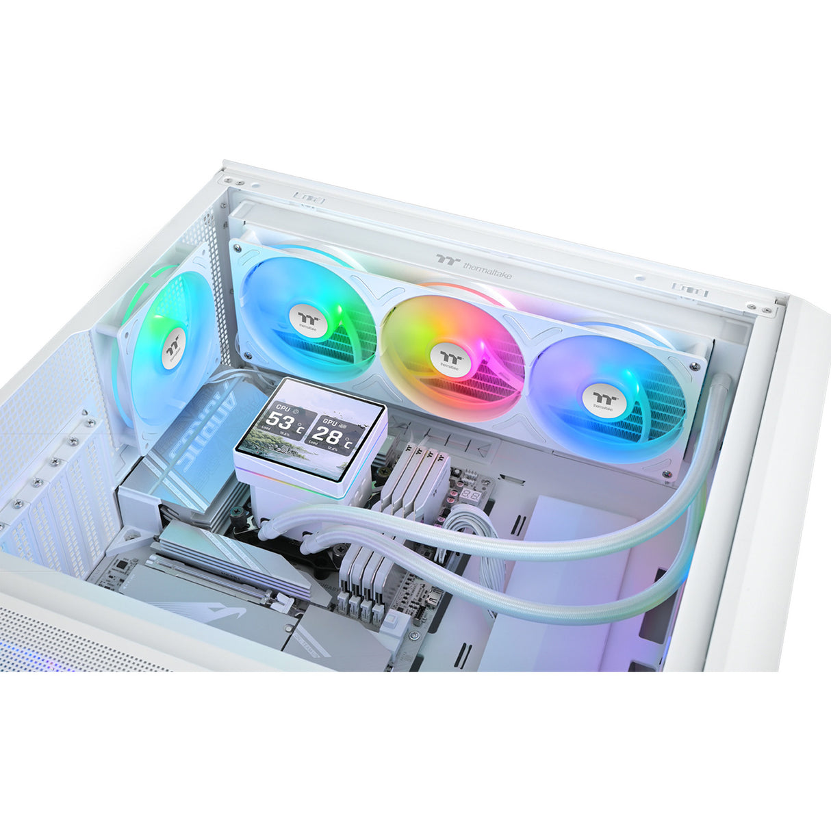 Thermaltake th360 v3 ultra argb sync aio liquid cooler - snow edition waterkoeling (wit)