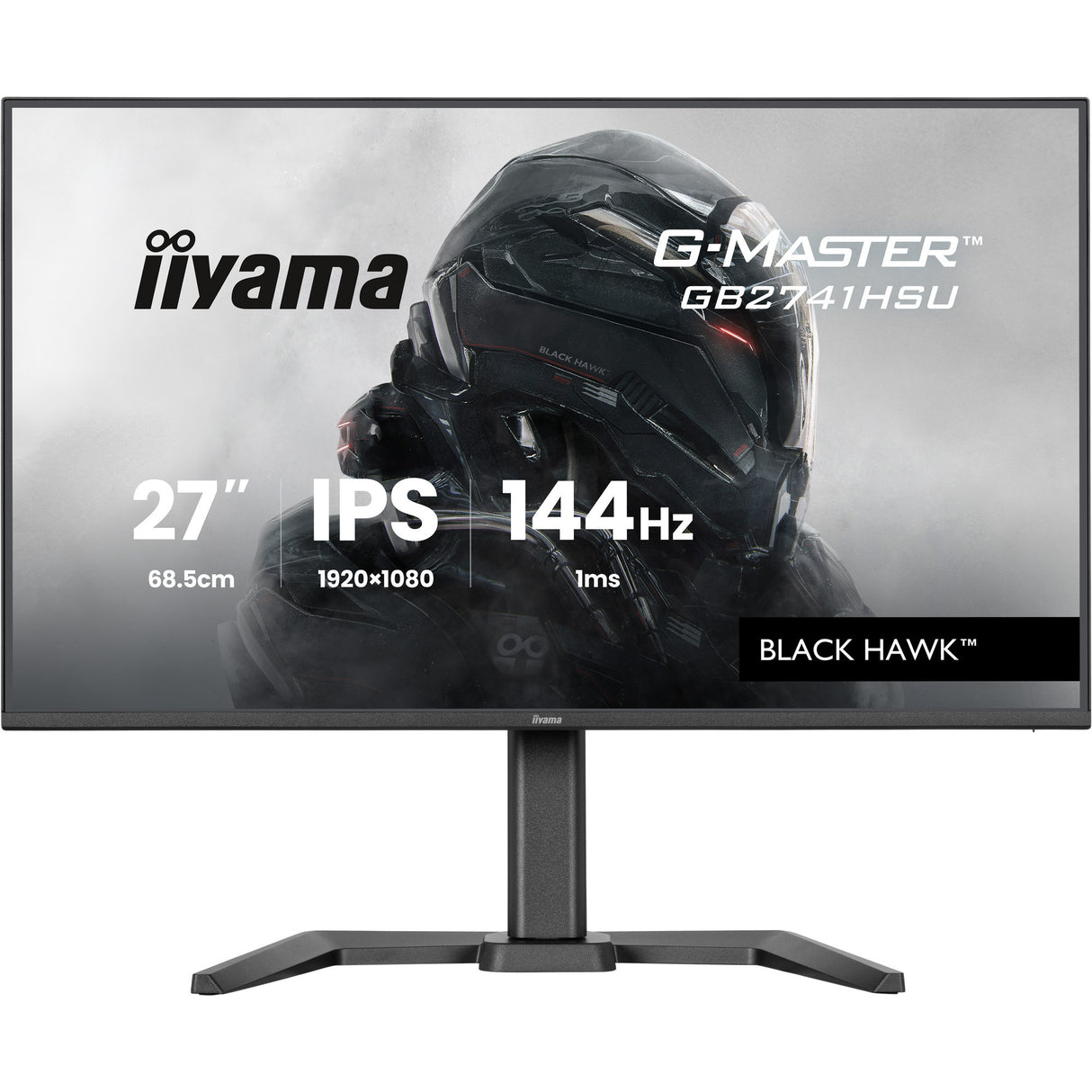 Iiyama G-Master Black Hawk GB2741HSU-B1 27 Gaming-Monitor (schwarz, HDMI, DisplayPort, 2x USB-A, USB-B, 144 Hz)