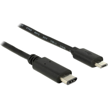 Delock USB-C 2.0 > USB Micro-B Kabel (schwarz, 1 Meter)