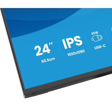 Iiyama Prolite XB2497HSN-B1 23,8-Monitor (Schwarz (matt), 100 Hz, HDMI, Display-Port, USB-C, Audio, LAN)