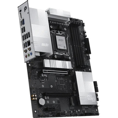 Msi pro x870e-s evo wifi socket am5 moederbord (zwart, raid, 5gb-lan, wi-fi 7, bt, sound, atx)
