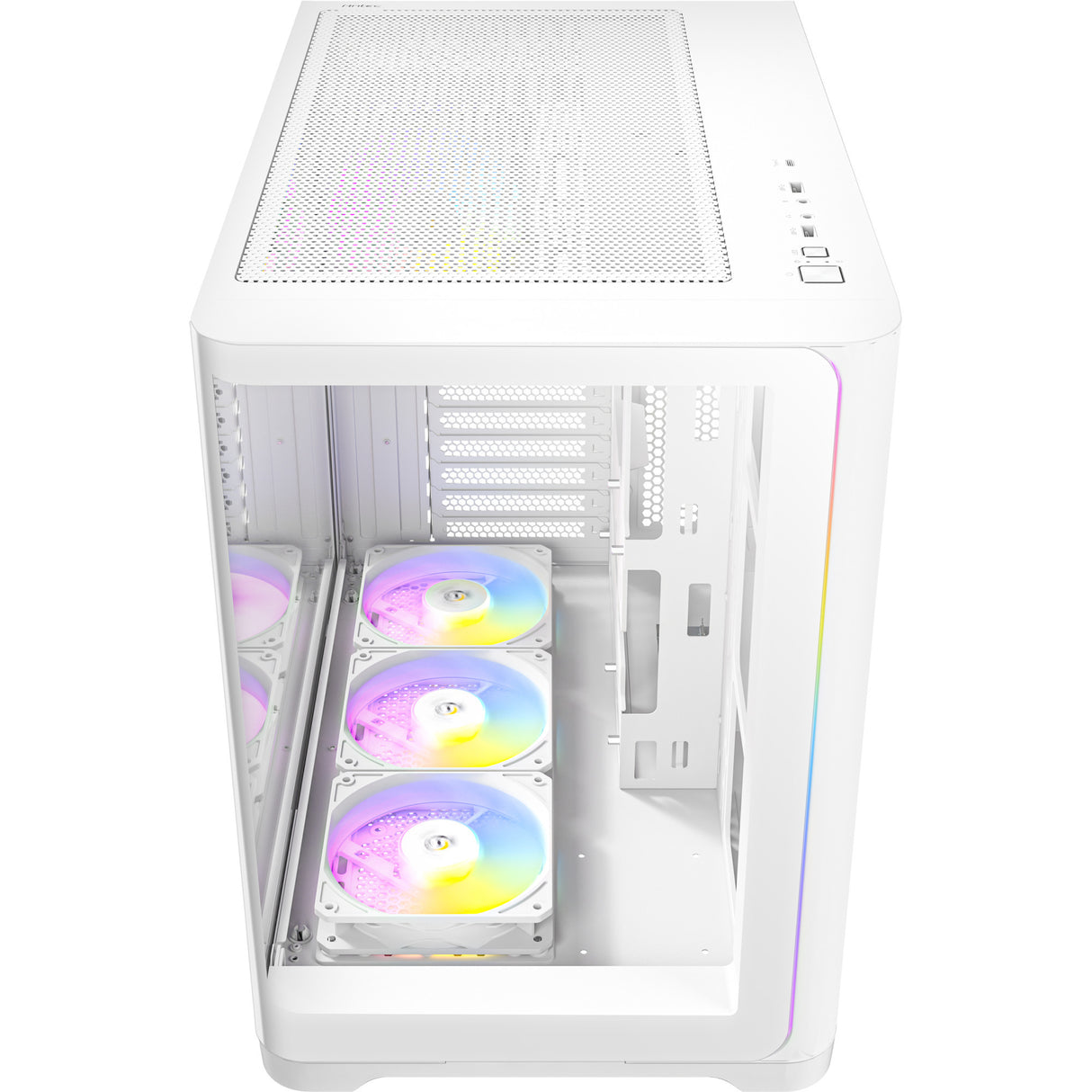 Antec C5 Curve Argb Midi-Tower-Gehäuse (weiß | 2x USB-A | 1x USB-C | gehärtetes Glas)