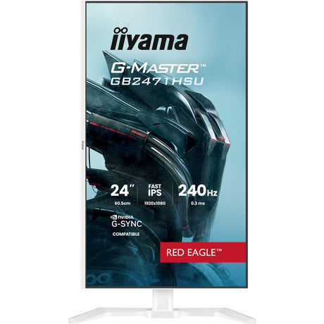 Iiyama G-Master Red Eagle GB2471HSU-W1 23,8 Gaming-Monitor (weiß (matt), 2x HDMI, Display-Port, USB-A, USB-C, 240 Hz)