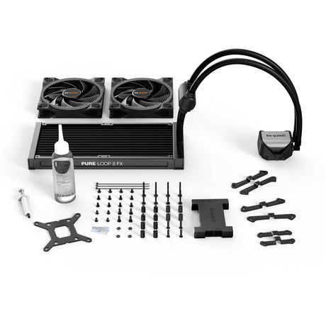 Ruhig sein! Pure Loop 2 FX 280 Wasserkühlung (Schwarz, 4-Pin-PWM-Lüfteranschluss)