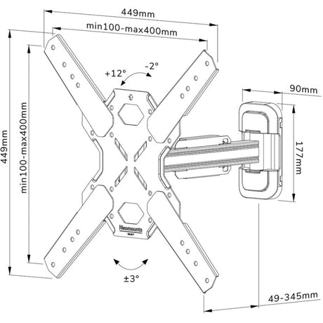 Neomounts WL40S-840BL14 Select TV-Wandhalterungsständer (Schwarz)
