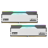 Klevv 32 gb ddr5-6200 (2x 16 gb) kit werkgeheugen (wit zwart, kd5agua80-62b320p, cras v rgb rog, xmp 3.0, expo)
