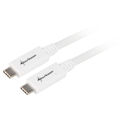 Sharkoon USB-C 3.2 > USB-C Kabel (weiß, 0,5 Meter)
