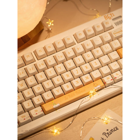 Iqunix ZX75 Sunset Ponder kabellose mechanische Tastatur (hellgelb, US-Layout (QWERTY), Gateron-Rot, 75 %, RGB-LEDs, Hot-Swap-fähig, Double-Shot-PBT, 2,4 GHz | Bluetooth 5.1 | USB-C)