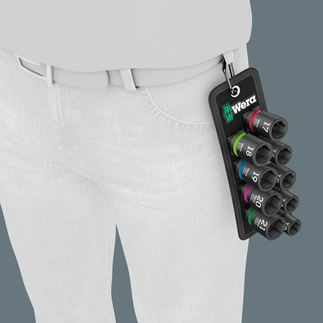 Wera Belt C Impactor 1 Steckschlüsselsatz, 1 2 Steckschlüssel (schwarz, 9-teilig, für Schlagschrauber)