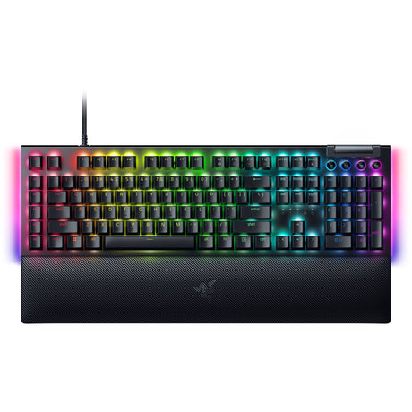 Razer Blackwidow V4, Gaming-Tastatur (Schwarz, US-Layout, Gelb, RGB-LEDs, Doubleshot-ABS)